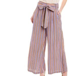 Moon River Multicolor Striped Wide-Leg Pants